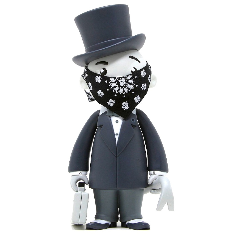 BAIT x Monopoly x Switch Collectibles Mr. PennyBags Grey Edition 7” vinyl figure